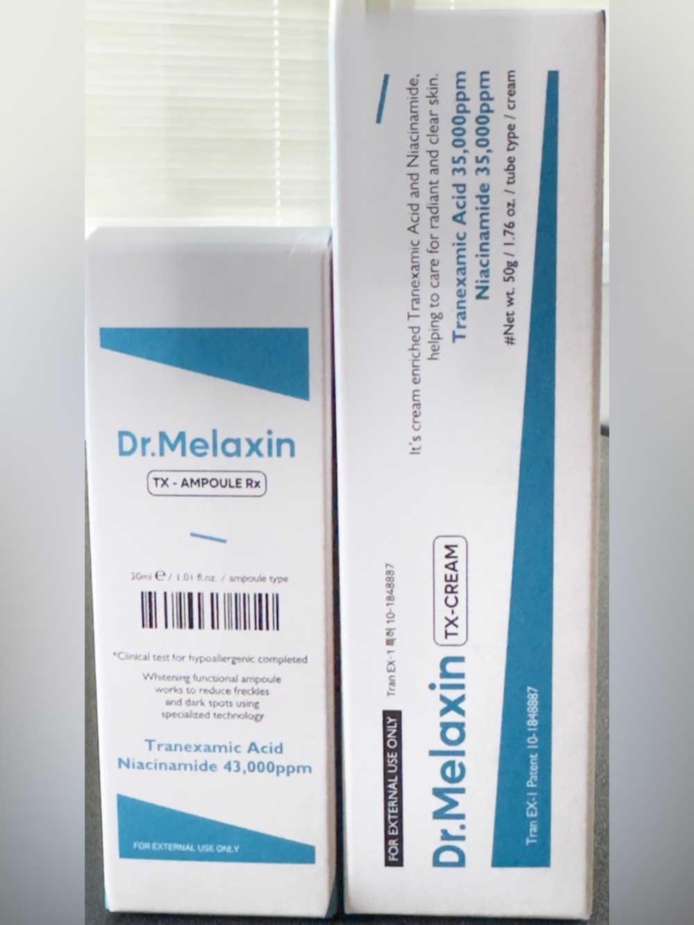 Dr.Melaxin DARK SPOT TX-Tranexamic Acid Niacinamide cream & serum TikTok set